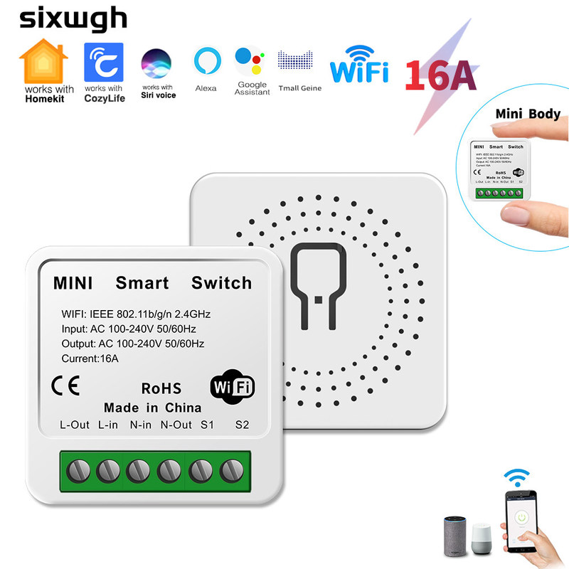 DIY Homekit Smart Switch MINI Smart Home Modifier Tuya Zigbee Modulo de relevo suporte a controle remoto e de voz fácil de instalar