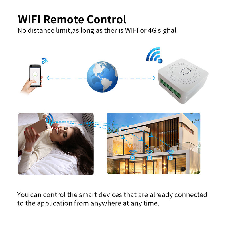 Da vida esperta de Smart do módulo do disjuntor do interruptor de Tuya 16A 10A Wifi temporizador de controle remoto do relé da voz do interruptor do APP
