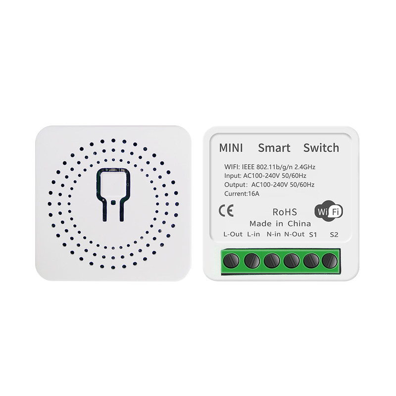 Tuya Alexa Timer Smart Switch 10A Relay Module Função Remote Smart Switch suporte Google Alexa controle de voz fácil de instalar