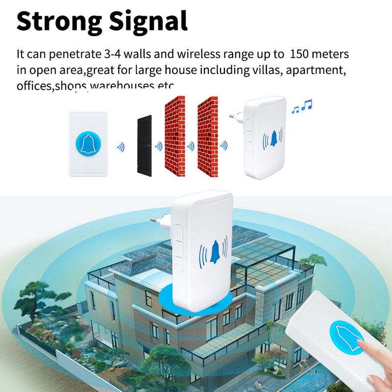 câmera esperta de controle remoto da campainha de Wifi da definição alta video sem fio de Bell de porta 30W