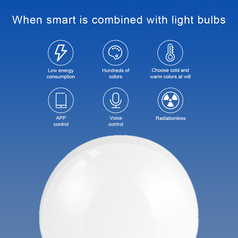 Grafittis Bluetooth RGB do agregado familiar 	Luz da decoração da atmosfera do bulbo do bulbo 9W do diodo emissor de luz de Wifi