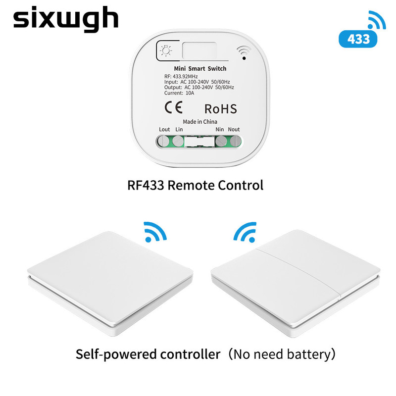 o interruptor esperto de 2a 250v Whz01 Zigbee arredondou o interruptor mais não ofuscante de canto do interruptor Rf433 Homekit