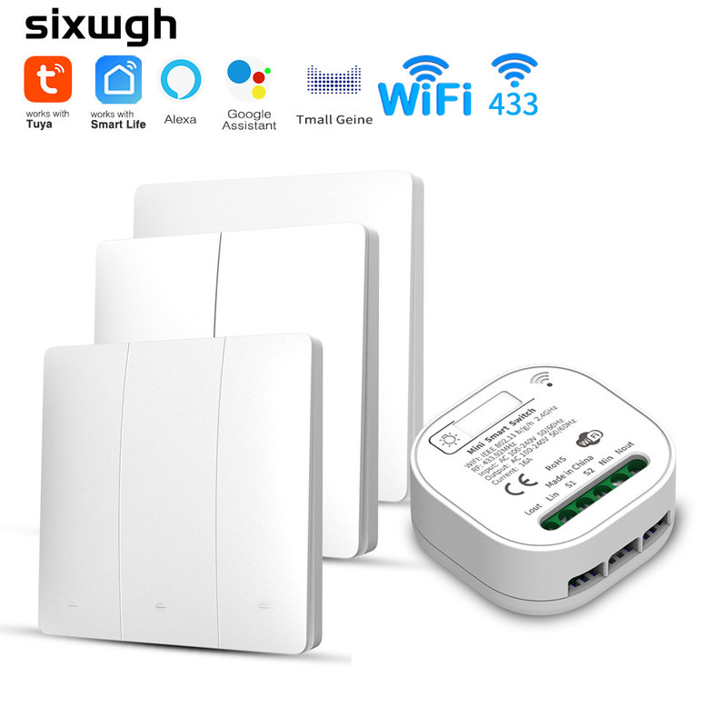 auto chave Homekit de Wifi três de controle remoto sem fio do interruptor 2.4GHz fora no interruptor