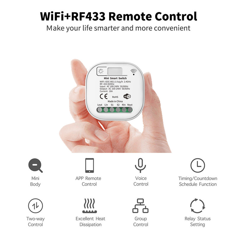 auto chave Homekit de Wifi três de controle remoto sem fio do interruptor 2.4GHz fora no interruptor