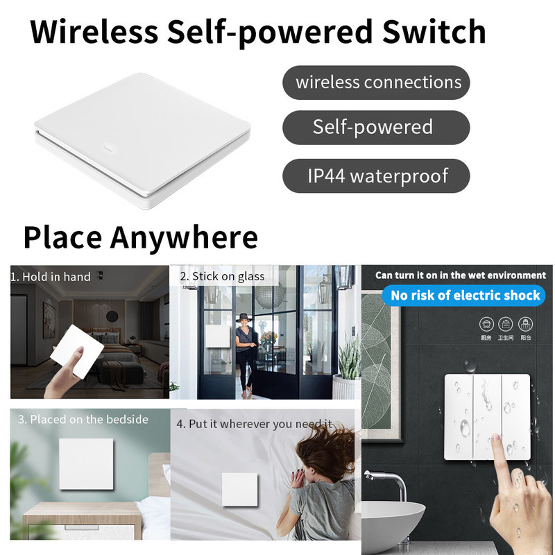 auto chave Homekit de Wifi três de controle remoto sem fio do interruptor 2.4GHz fora no interruptor