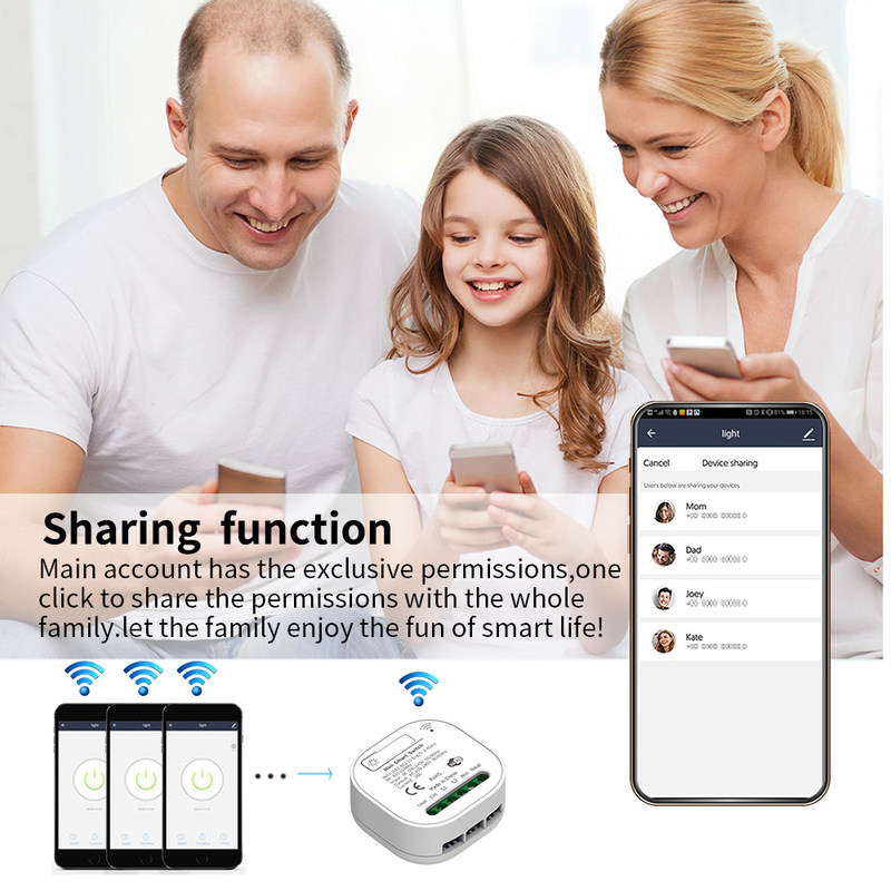 auto chave Homekit de Wifi três de controle remoto sem fio do interruptor 2.4GHz fora no interruptor