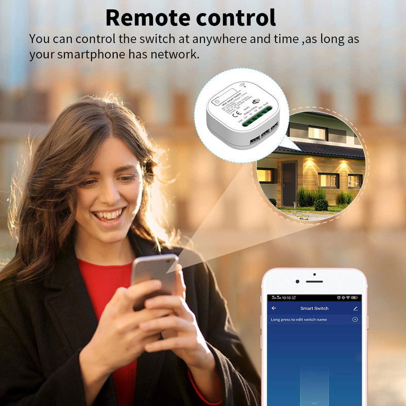 auto chave Homekit de Wifi três de controle remoto sem fio do interruptor 2.4GHz fora no interruptor