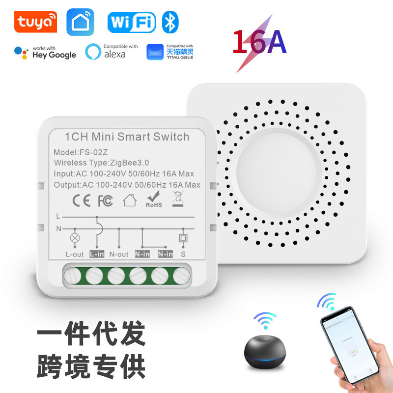 Comutadores inteligentes wifi Controle remoto e de voz com programação e automação, monitorização de energia, fácil instalação e configuração,