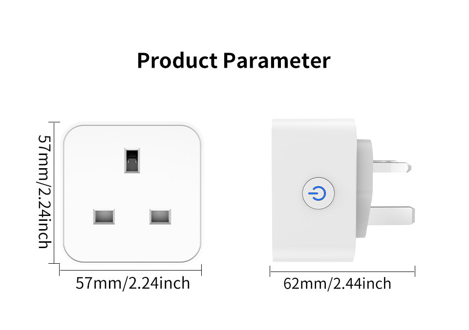 tuya wifi smart socket Plug de controle remoto e de voz com agendamento e funções de automação suportar controle de voz Alexa