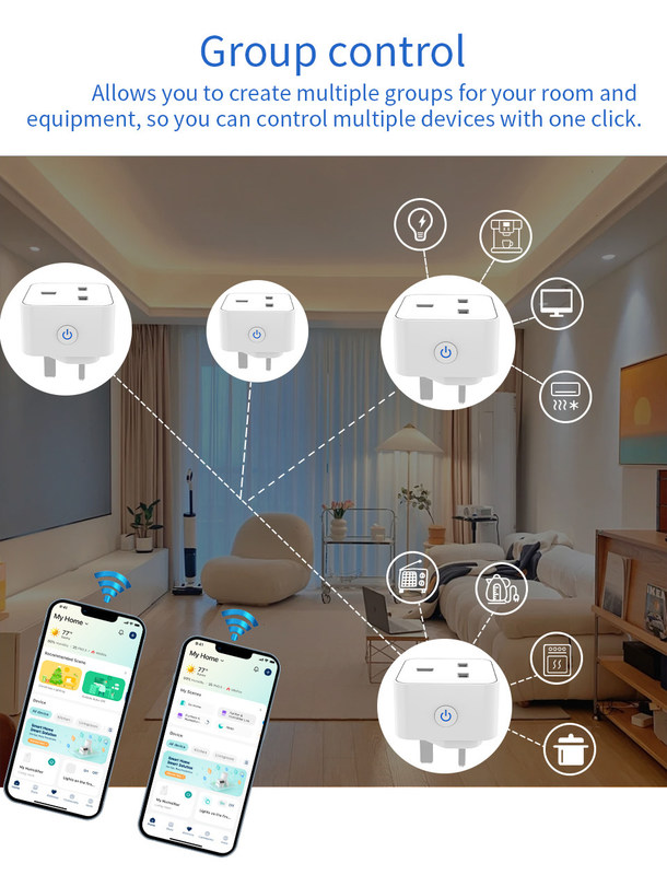 tuya wifi smart socket Plug de controle remoto e de voz com agendamento e funções de automação suportar controle de voz Alexa