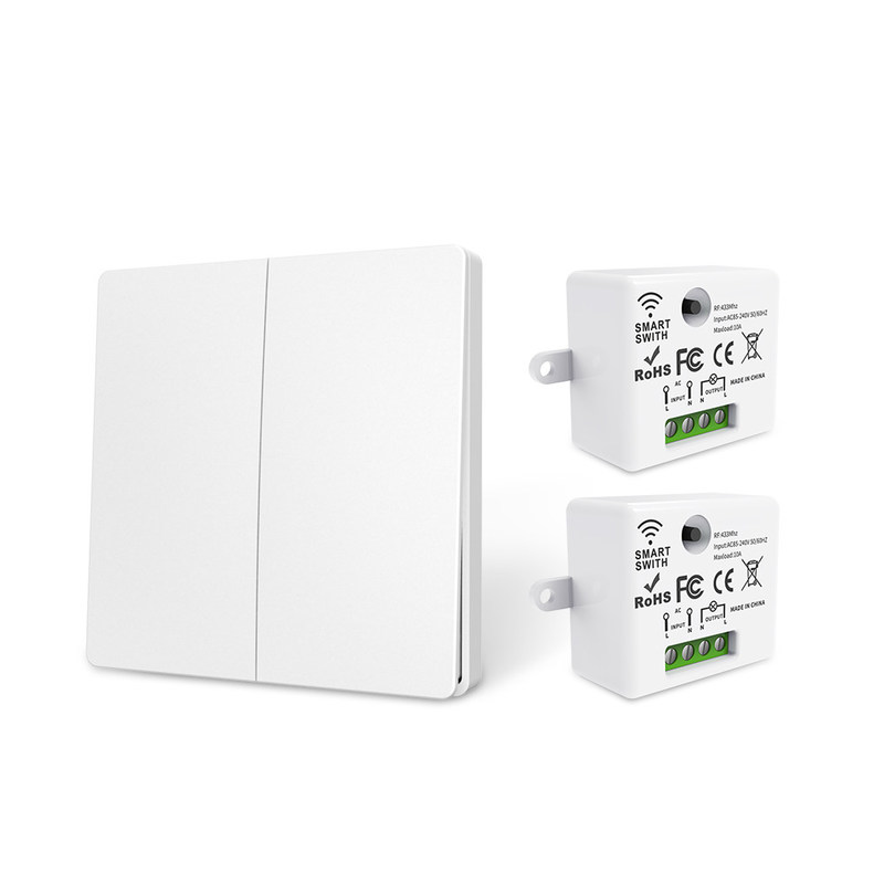 ABS Wireless Remote Control Switch 86 * 86 * 32mm Para Operação Fácil sem necessidade de bateria, suporte a várias opções de cena de controle.