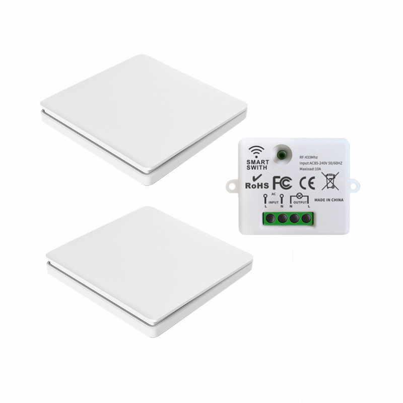 ABS Wireless Remote Control Switch 86 * 86 * 32mm Para Operação Fácil sem necessidade de bateria, suporte a várias opções de cena de controle.