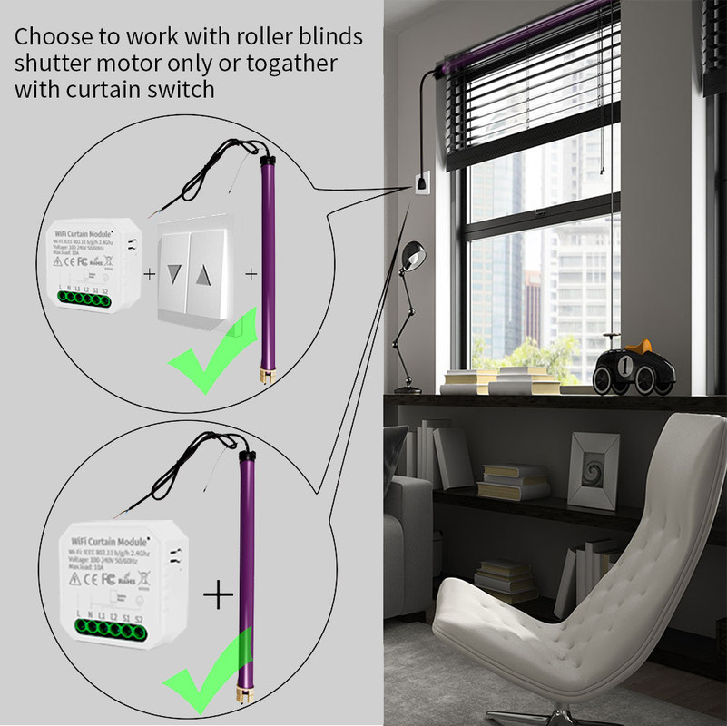 Comutadores inteligentes wifi Controle remoto e de voz com programação e automação, monitorização de energia, fácil instalação e configuração