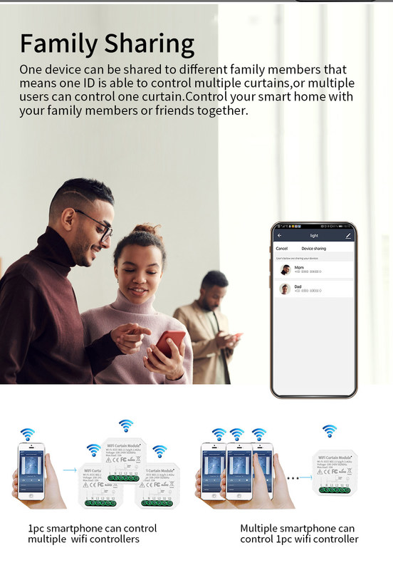 Comutadores inteligentes wifi Controle remoto e de voz com programação e automação, monitorização de energia, fácil instalação e configuração