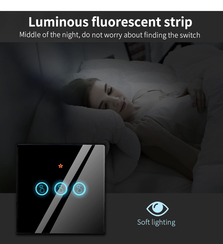 Tuya Wi-Fi controle remoto sem fio interruptor painel de vidro temperado com mini smart breaker melhor escolha para circuito versão antiga
