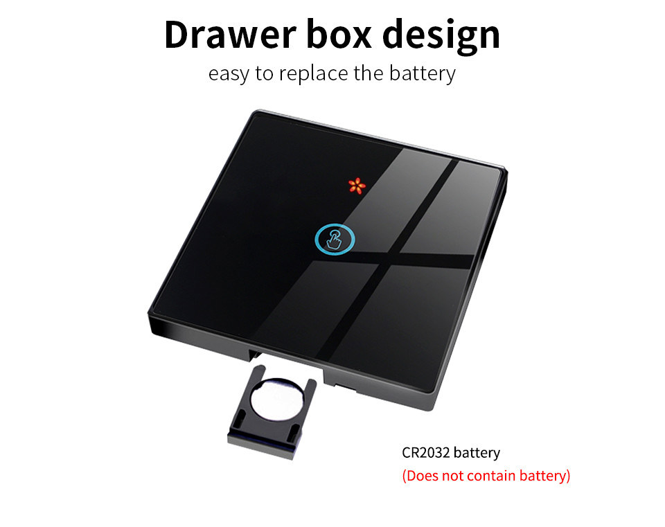 Tuya Wi-Fi controle remoto sem fio interruptor painel de vidro temperado com mini smart breaker melhor escolha para circuito versão antiga