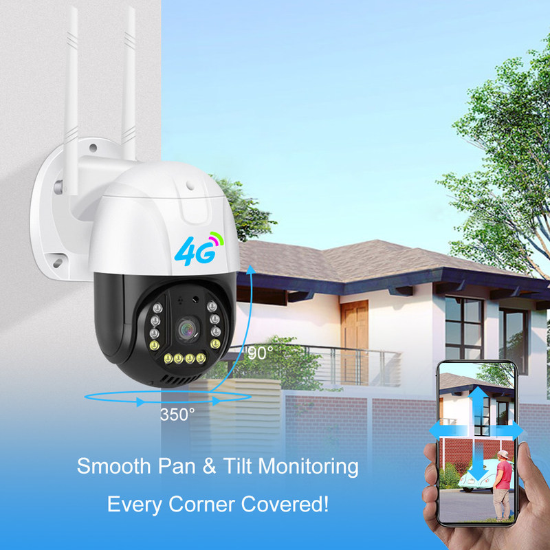 4G versão 1080p Smart Rotatable Camera With Night Vision Tecnologia avançada de vigilância fornecer sistema de segurança
