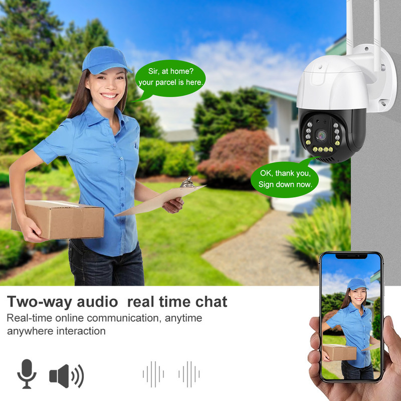 Versão WIFI Adaptador AC Alimentado Smart Monitor Câmera Com Visão Noturna E Dual-Way Audio Câmera inteligente