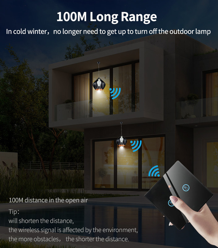 10A ABS resistente ao fogo Homekit Smart Switch painel de vidro temperado Três interruptores de ligação/desligação suportam controle remoto