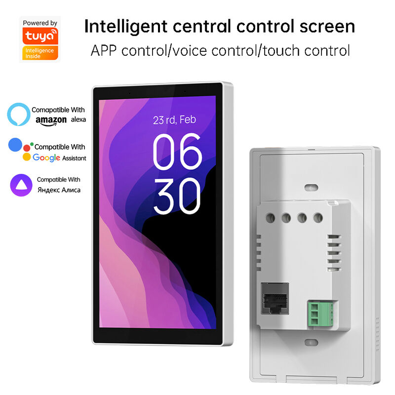 SIXWGH Painel de Controle Inteligente de 5 polegadas com Alexa Integrada, Tela Sensível ao Toque, Câmera à Prova d'Água de 7MP, Gateway Zigbee, Edge Computing, Casa Inteligente