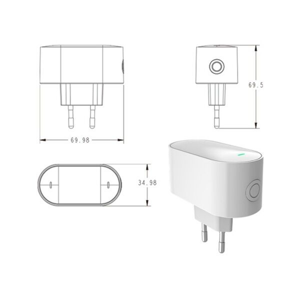 SIXWGH Tuya SmartLife Multi-Protocol Gateway Zigbee 3.0 + para + BLE Mesh Hub Wi-Fi Funciona com Alexa/Google Home Dispositivos de ligação UE