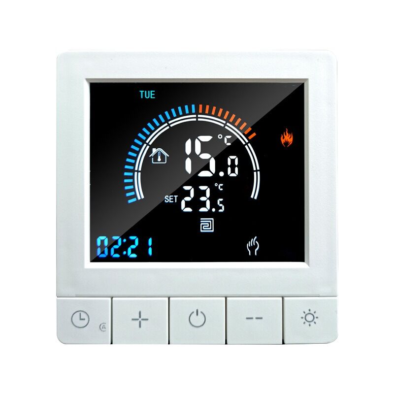 SIXWGH Tuya Smart Thermostat Wi-Fi Controle por App Tela OLED Design Slider Controle por Voz Agenda de 7 Dias Carga de 16A Funciona em Casa