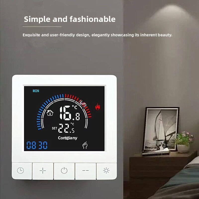 SIXWGH Tuya Smart Thermostat Wi-Fi Controle por App Tela OLED Design Slider Controle por Voz Agenda de 7 Dias Carga de 16A Funciona em Casa