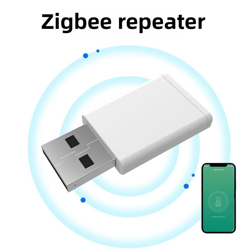 SIXWGH Tuya Zigbee 3.0 USB Repeater / Signal Booster Plug Play Range Extender Smart Home 30m Cobertura Funciona com o aplicativo Alexa/Google