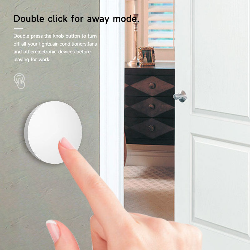 SIXWGH Tuya ZigBee Smart Button Switch Controle remoto sem fio de uma chave Controlador multi-escenário compatível Android Smart Home