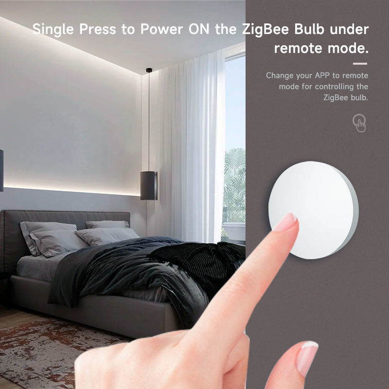 SIXWGH Tuya ZigBee Smart Button Switch Controle remoto sem fio de uma chave Controlador multi-escenário compatível Android Smart Home