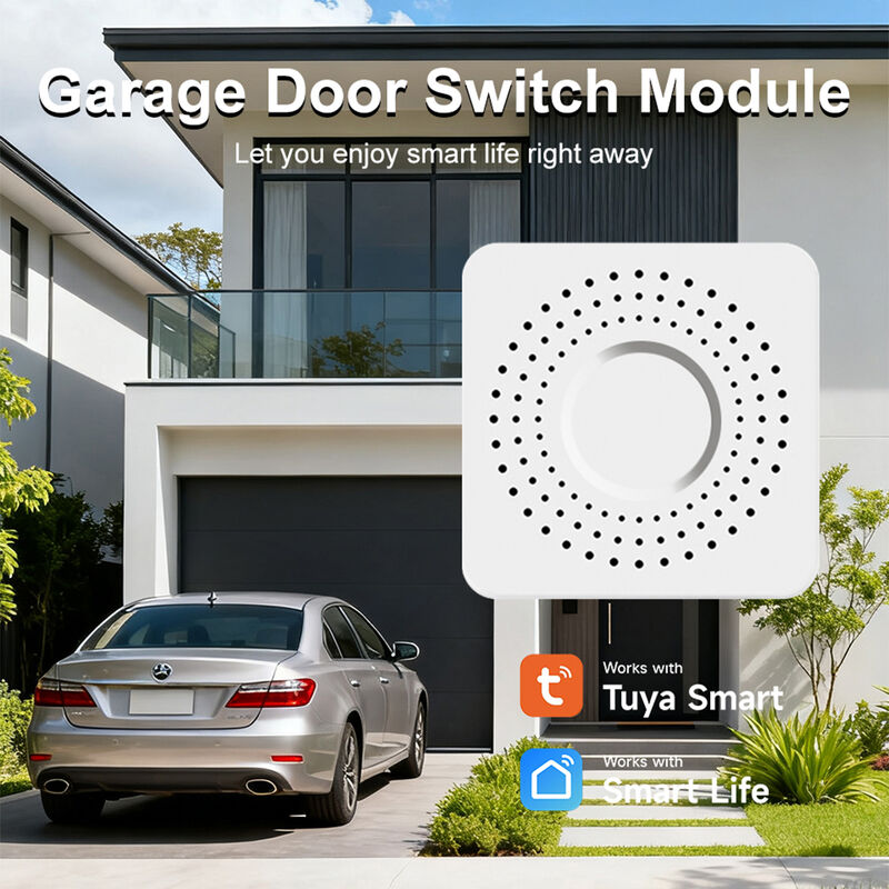 SIXWGH WiFi Zigbee Garage Door Opener Smart Switch Module Tuya Smart Life App Compatível com controle remoto Timer Programação funciona