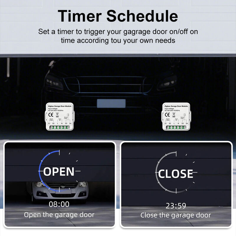 SIXWGH WiFi Zigbee Garage Door Opener Smart Switch Module Tuya Smart Life App Compatível com controle remoto Timer Programação funciona