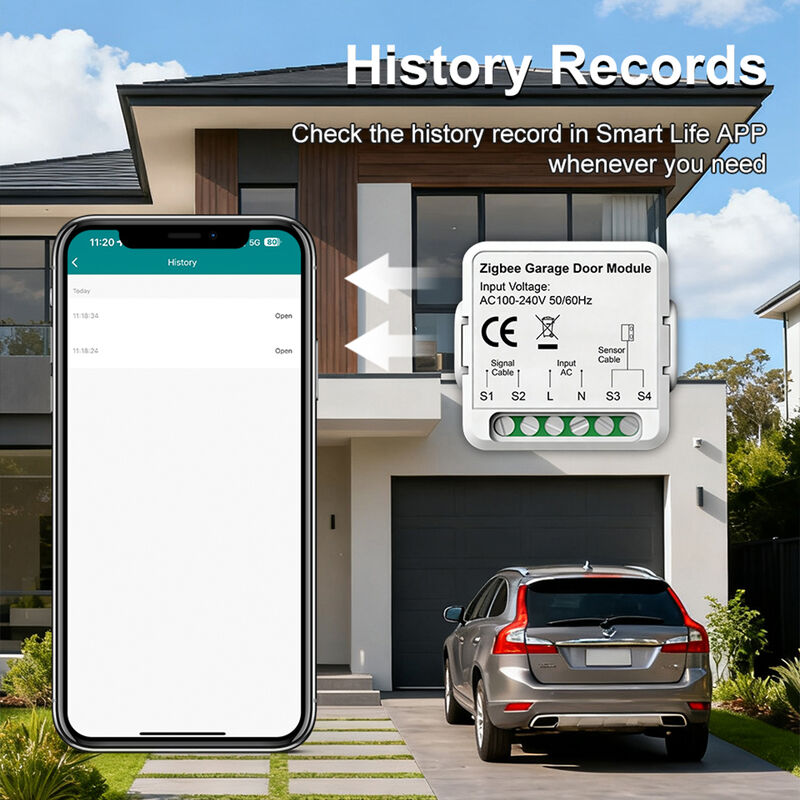 SIXWGH WiFi Zigbee Garage Door Opener Smart Switch Module Tuya Smart Life App Compatível com controle remoto Timer Programação funciona