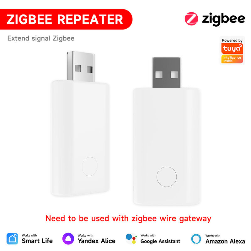 SIXWGH Zigbee Repetidor de sinal Extensor Tuya Smart Gateway USB Plug & Play Extensões de alcance 20-30m Large Home Mesh Network