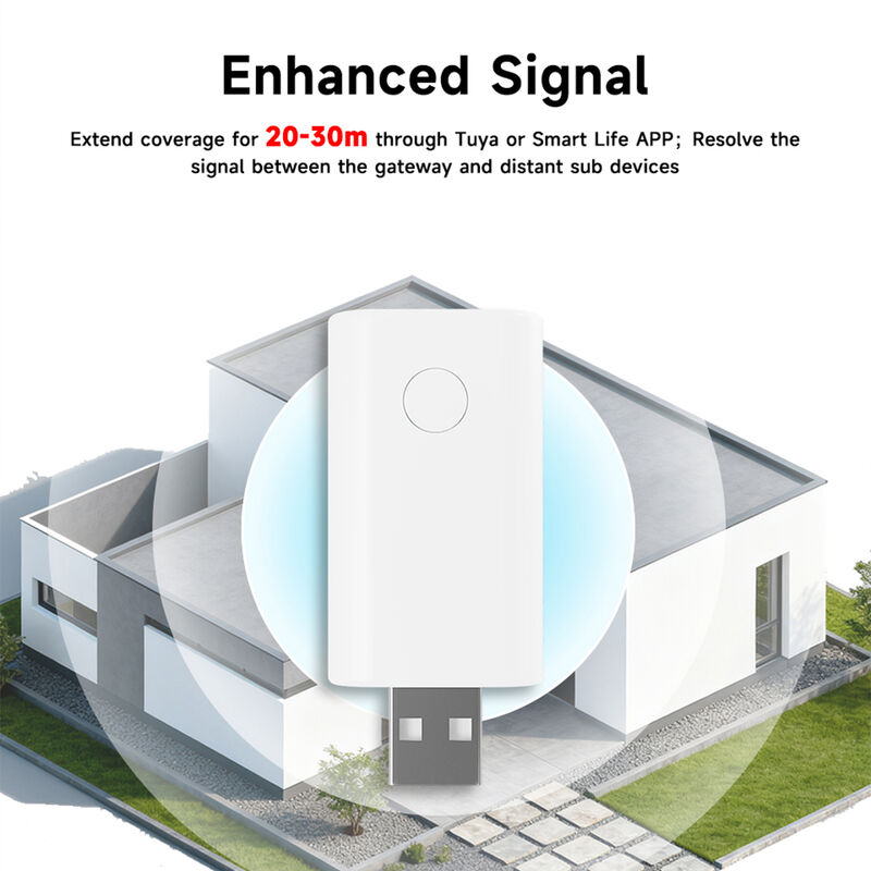 SIXWGH Zigbee Repetidor de sinal Extensor Tuya Smart Gateway USB Plug & Play Extensões de alcance 20-30m Large Home Mesh Network