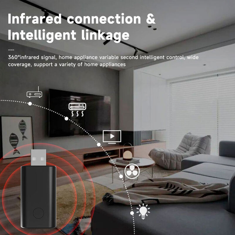 SIXWGH Universal IR Wi-Fi Remote Control com Alexa / Google Home App Control Tuya OS Design giratório para Hub Smart Home Hotel RV