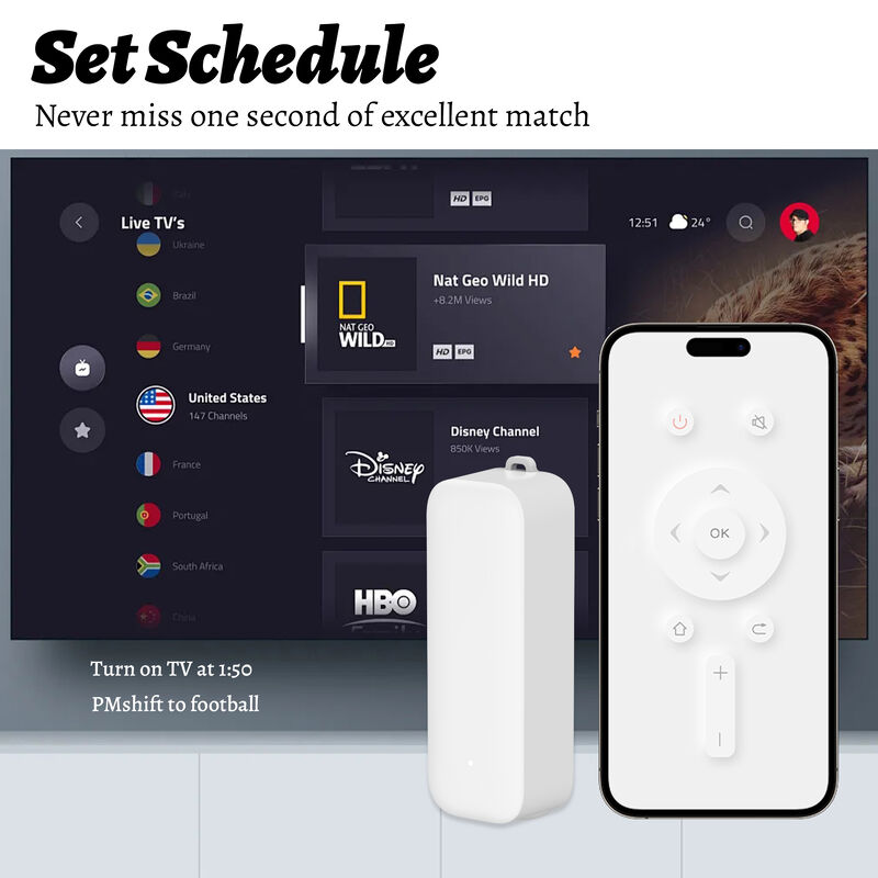 SIXWGH Factory Direct Smart IR Remote Control App Control Via Tuya Bateria Alimentada Uso Rotável Design OEM Logotipo personalizado Disponível