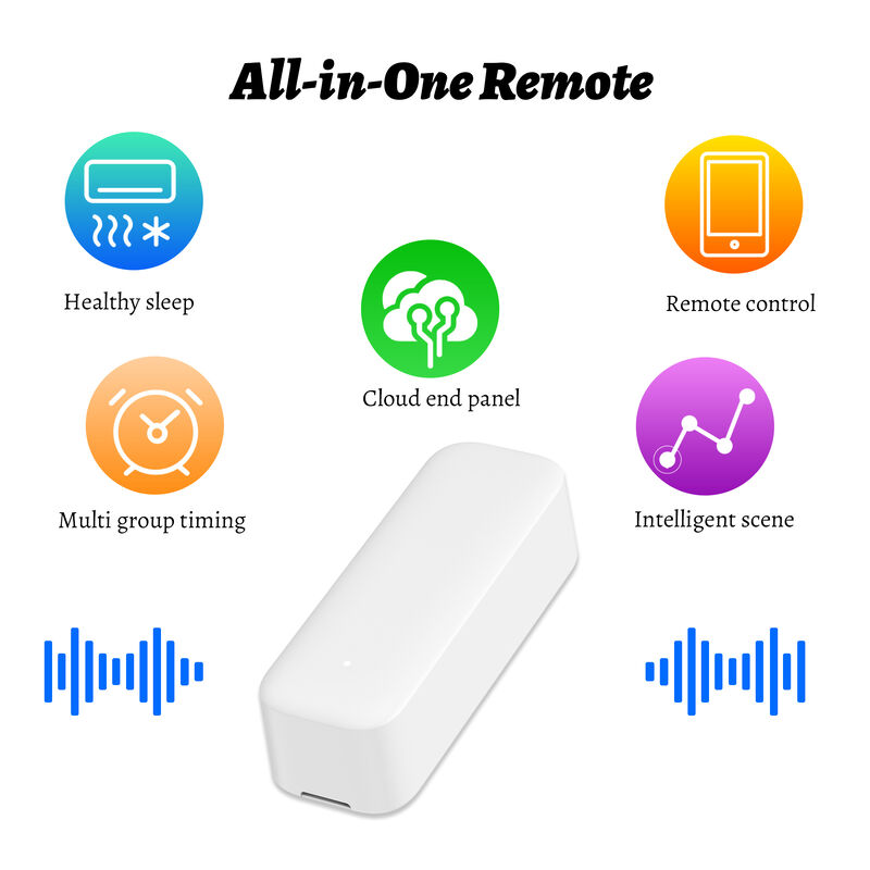 SIXWGH Universal Smart IR Remote Control com Zigbee Hub Funciona com Alexa e Google Home APP Hotel Use Design Rotável