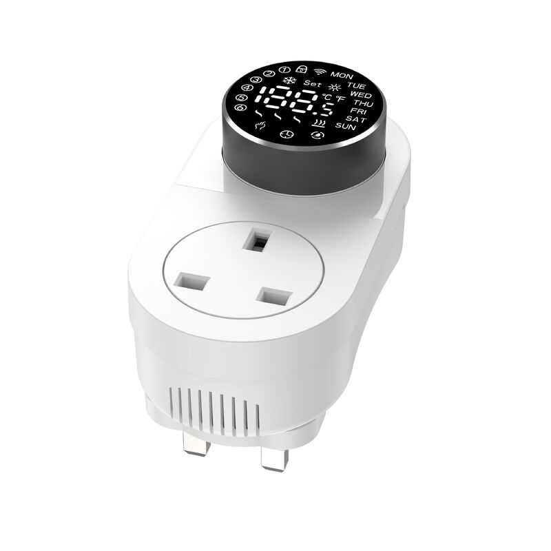 SIXWGH Termostato Inteligente Wi-Fi para Tomada 16A Tela LED Controle Remoto por APP/Voz Sensor NTC Aquecimento Resfriamento para Casa Aquário