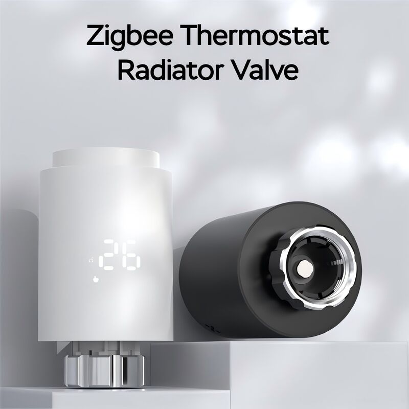 SIXWGH Zigbee 3.0 Válvula Termostática Inteligente para Radiador (TRV) Alexa/Google Assistant Tuya App Aquecimento Sem Fio Programável de 7 Dias