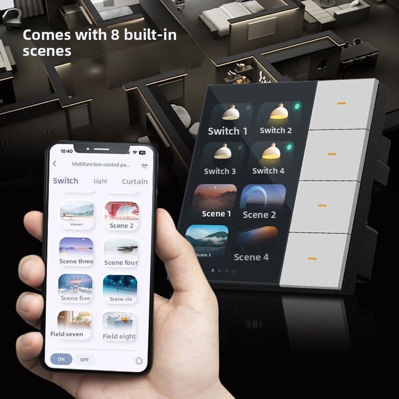 SIXGWH para Interruptor Inteligente Zigbee Touch Pro 4-Gang Sensor Radar Temperatura de Cor Controle de Cortina Dimerizável IP66 Impermeável 220V Smart Life