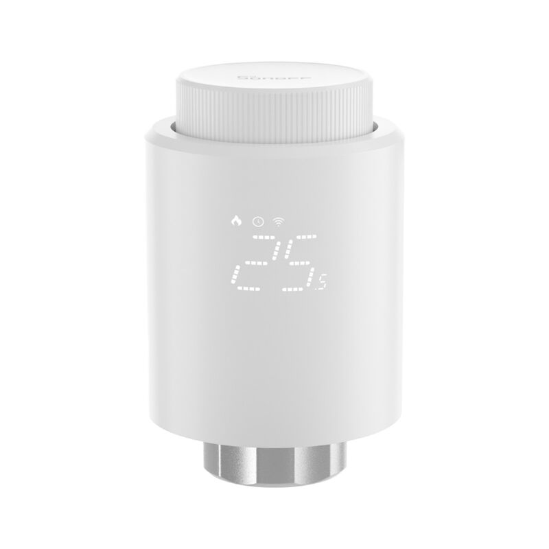 SIXWGH Tuya Zigbee Smart Thermostatic Radiator Valve TRV APP Controle de voz Bar de programação automática Design compatível com Alexa / Google Home