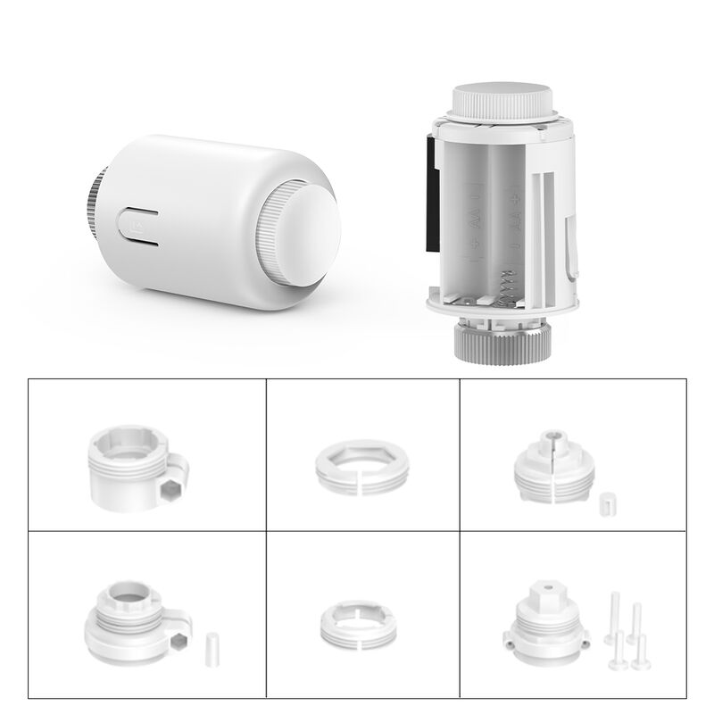 SIXWGH Tuya Zigbee Smart Thermostatic Radiator Valve TRV APP Controle de voz Bar de programação automática Design compatível com Alexa / Google Home