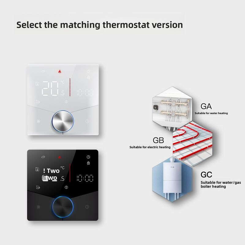 SIXWGH Tuya Smart WiFi Thermostat APP de aquecimento elétrico Controle de voz Assistente Compatível modo de economia de energia Bloqueio infantil alto
