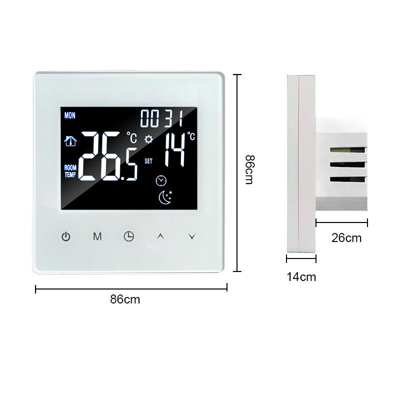 Controlador de Termostato Inteligente de Aquecimento por Piso com WiFi, Controle de Voz, APP, Display LED para Uso Doméstico e Comercial