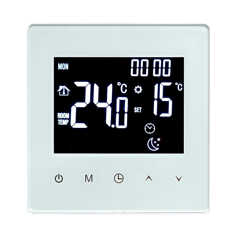 Controlador de Termostato Inteligente de Aquecimento por Piso com WiFi, Controle de Voz, APP, Display LED para Uso Doméstico e Comercial