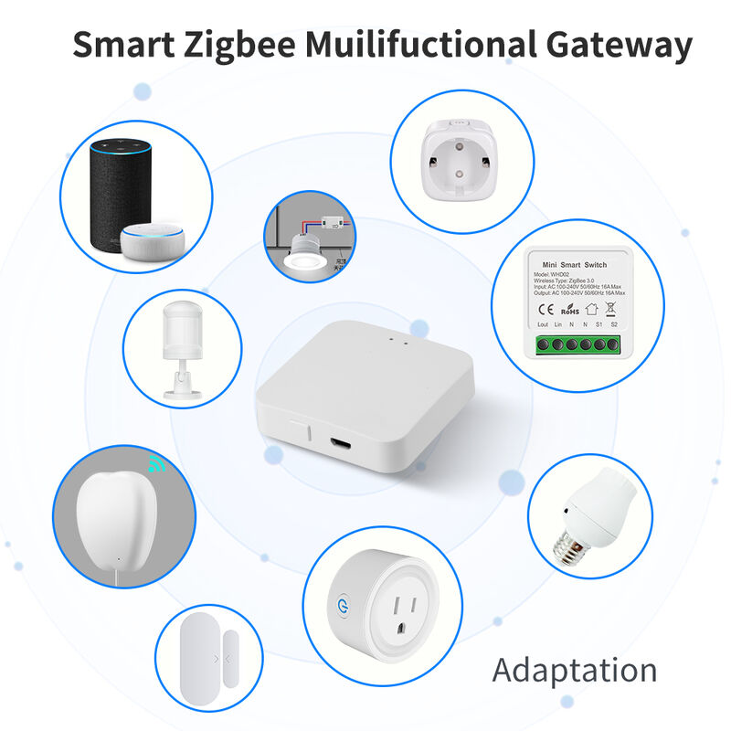 SIXWGH Smart Zigbee Gateway Multifuncional Automatização Doméstica Mini Hub para Wi-Fi e Protocolo de Dentes Azuis Controle de Voz Remote Seguro