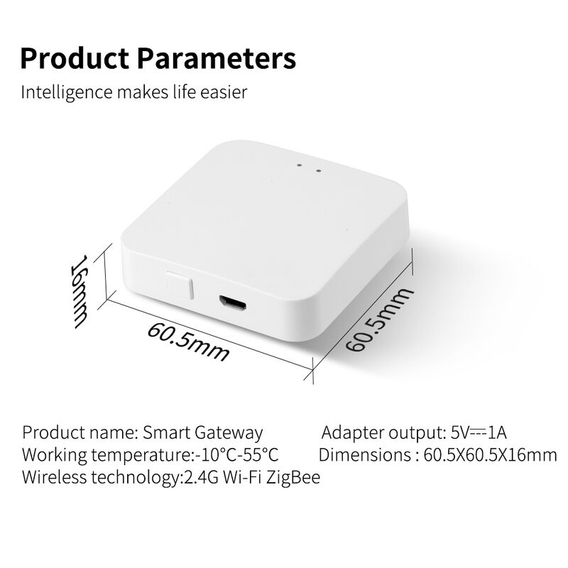 SIXWGH Smart Zigbee Gateway Multifuncional Automatização Doméstica Mini Hub para Wi-Fi e Protocolo de Dentes Azuis Controle de Voz Remote Seguro