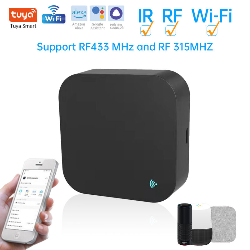 Controle Remoto Universal SIXWGH Alexa/Google Home Voz 433/315MHz AC/TV/Cortina/Luz Controle por APP WiFi IR+RF Certificado CE