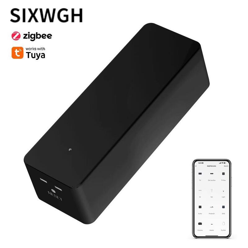 SIXWGH Novo Controle Remoto IR Inteligente TuyaZigbee Universal AC/TV Blaster Compatibilidade Alexa Google Home Barra Garagem Carro Bateria